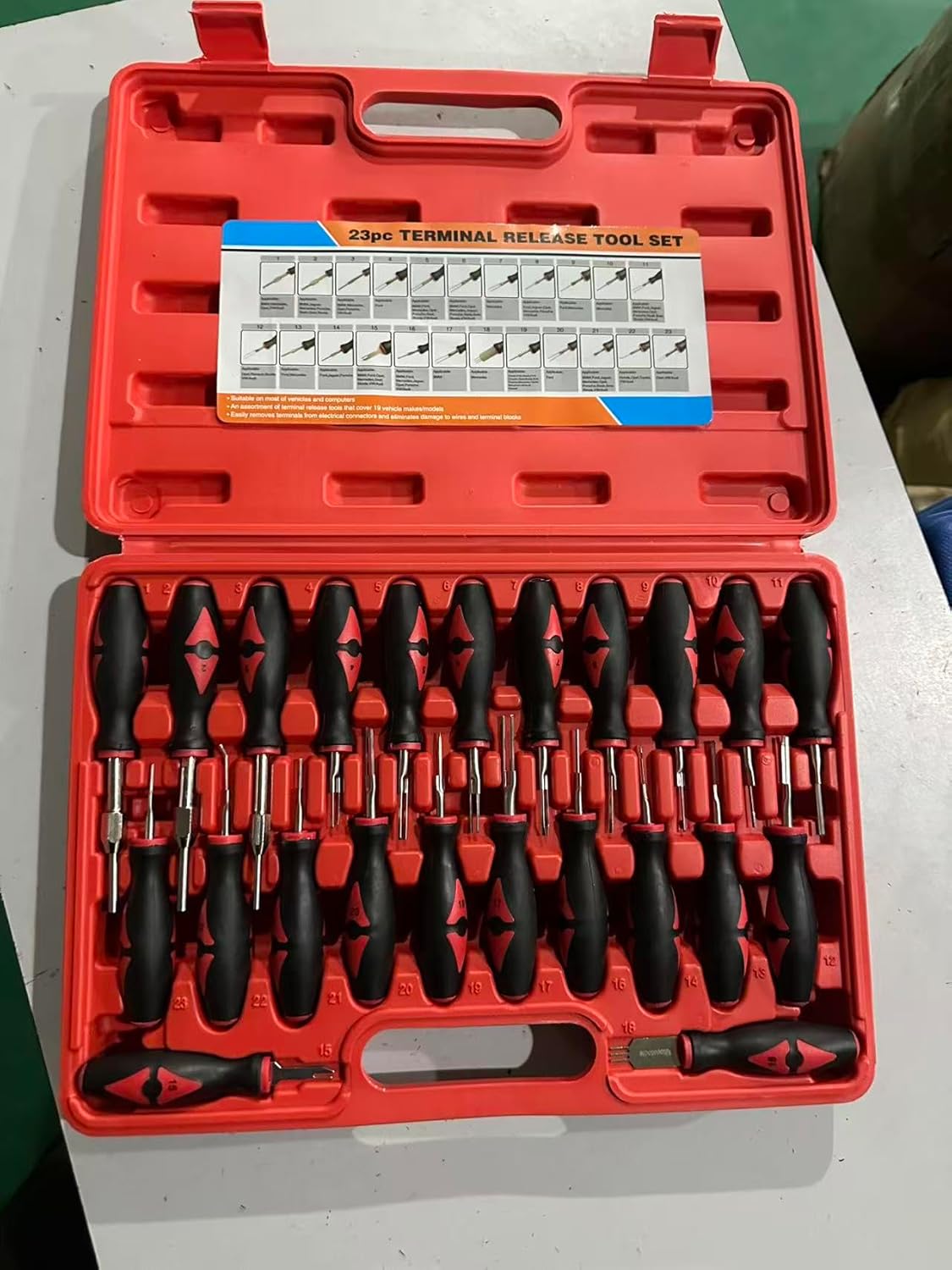 Terminal Removal Tool Kit, 23 Pieces, Universal Fit, Automotive Electrical System Tools, 25 Items
