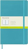 Vista 1 de Moleskine Classic Notebook, Hard Cover, Large (5" x 8.25") Plain/Blank, Reef Blue, 240 Pages