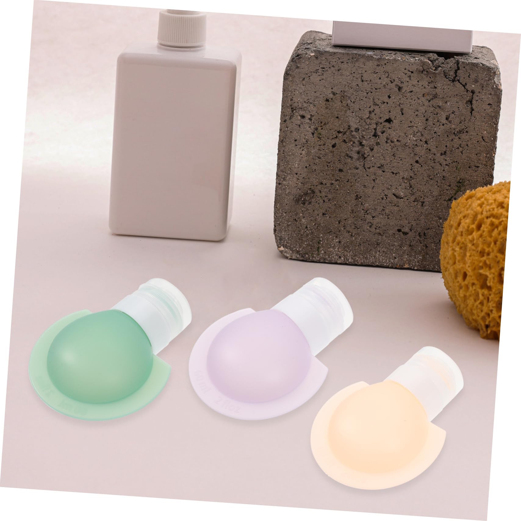 PACKOVE 4 Set Set Bottiglia in Silicone Ricarica Di Shampoo Bottiglie Portatile Bottiglia Da Toilette Da Viaggio Flaconi Di Shampoo E Balsamo Da Viaggio Per o Pp 3 Pezzi*4