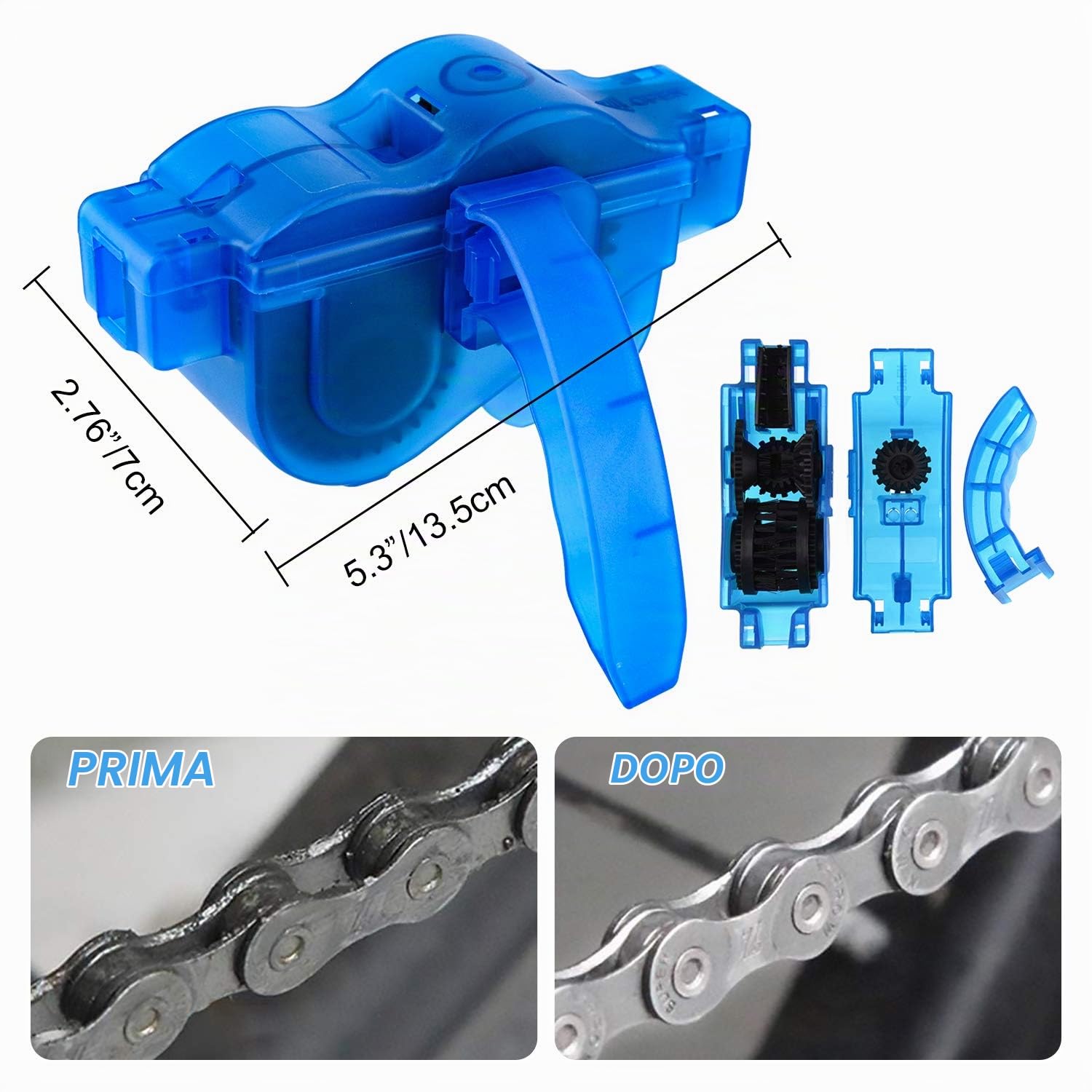 Kit Pulizia Bici, 10 Pezzi Set di spazzole per la Pulizia della Bici, Kit di Pulizia della Bicicletta, per catena della bici, pneumatico, pignone, angolo da ciclismo, sporco