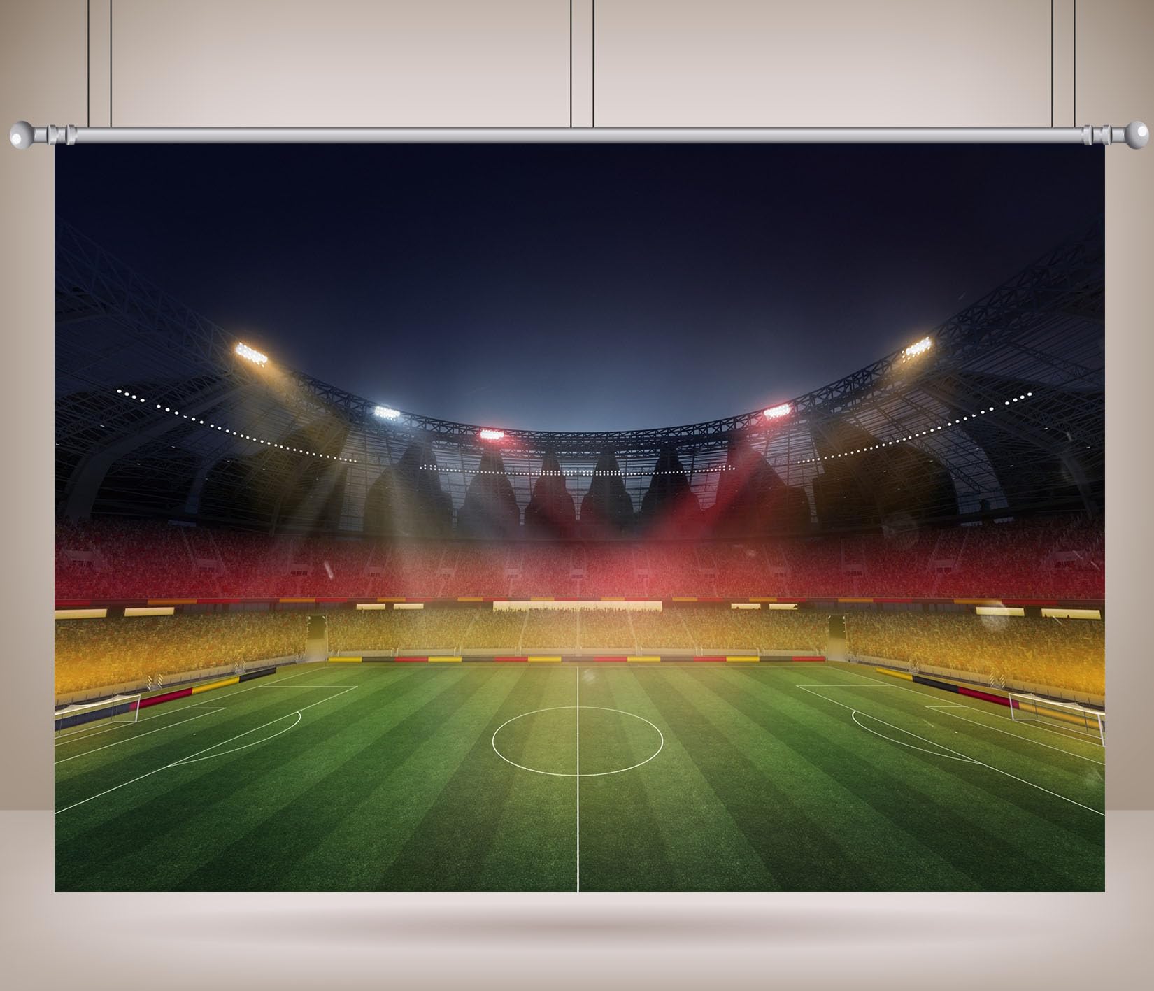 15x8FT Stadio Calcio Notturno Sfondo Fotografico