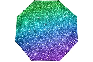 Senya Multicolor Glitter Umbrella: Shimmering Protection on Rainy Days