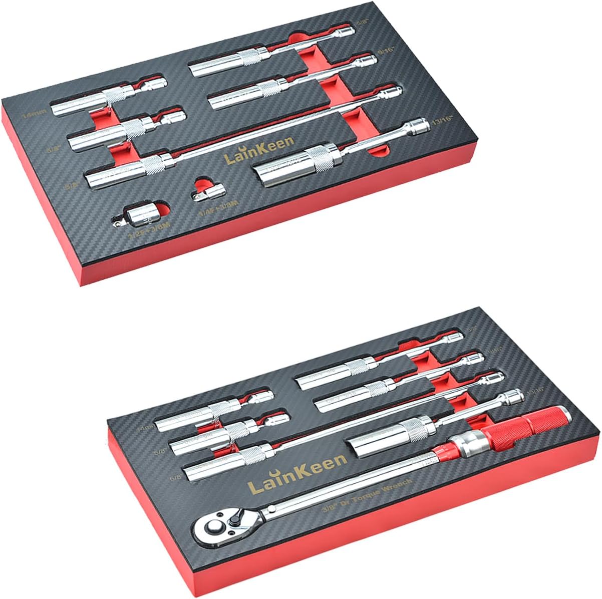 14&16mm Thin Wall Magnetic Swivel Spark Plug Removal Socket 3/8" Drive - Foto 6