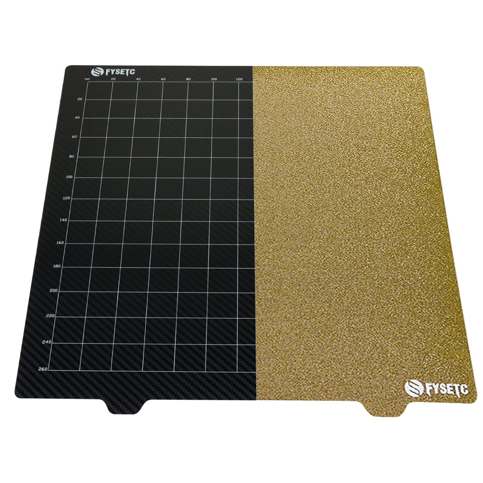 FYSETC 2022 Double Sided Buildplate 300mm/11.8inch-Textured PEI+PET-CF Sheet, Flexible Removable Spring Steel Plate Only, No Sticker Bottom for Luzbot TAZWorkhores/TAZ-Pro/TAZ-6/-5/-4/-3 Printers
