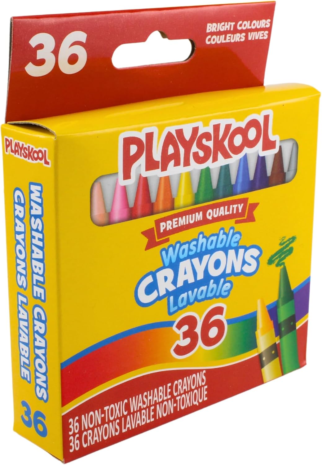 Playskool Premium Multicolour Washable Crayons - Pack of 36
