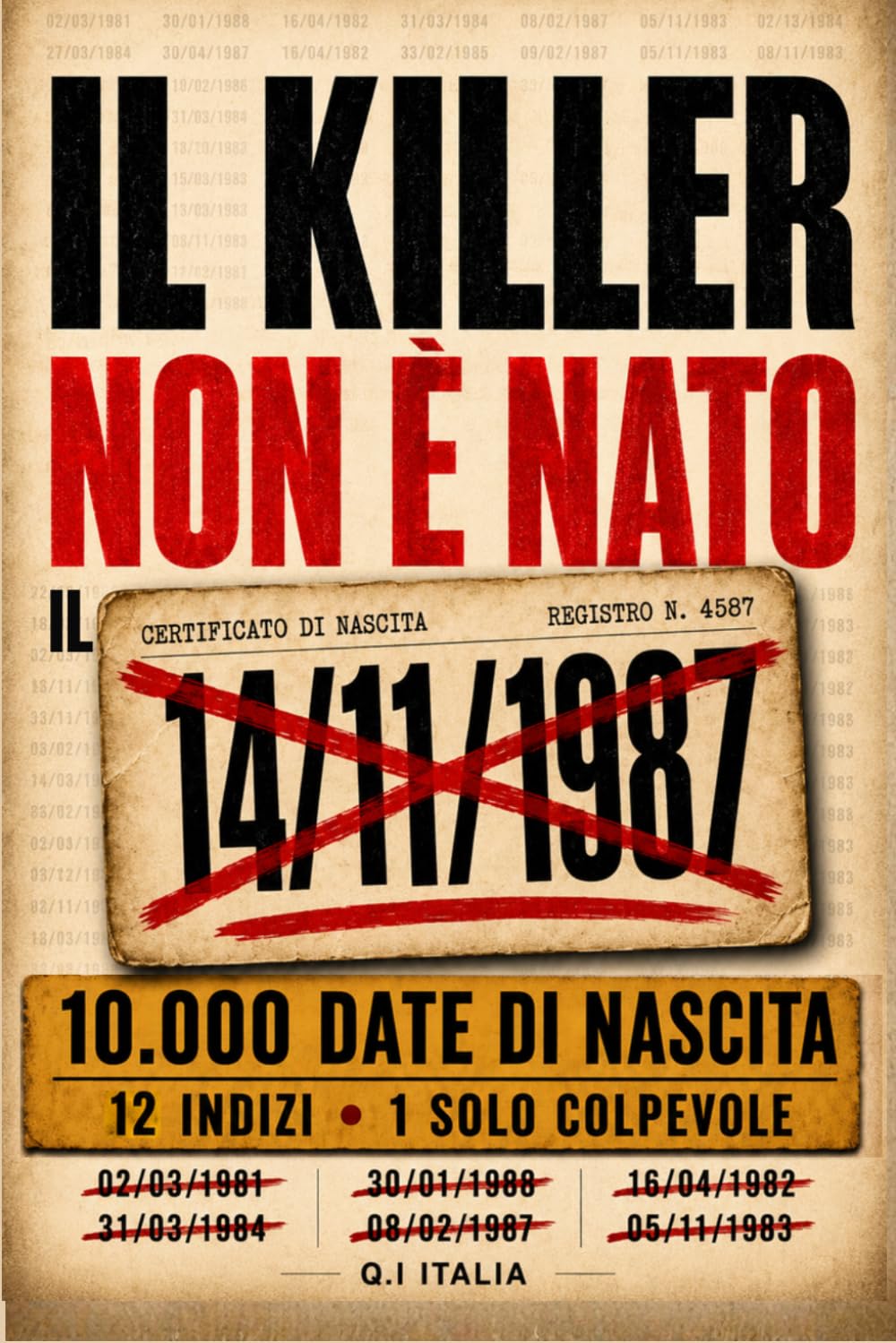 IL KILLER NON È NATO IL 14/11/1987: 10.000 date di nascita, 12 indizi, un solo colpevole – Un libro-gioco di indagine, logica e deduzione per adulti (Libri-Gioco Investigativi)
