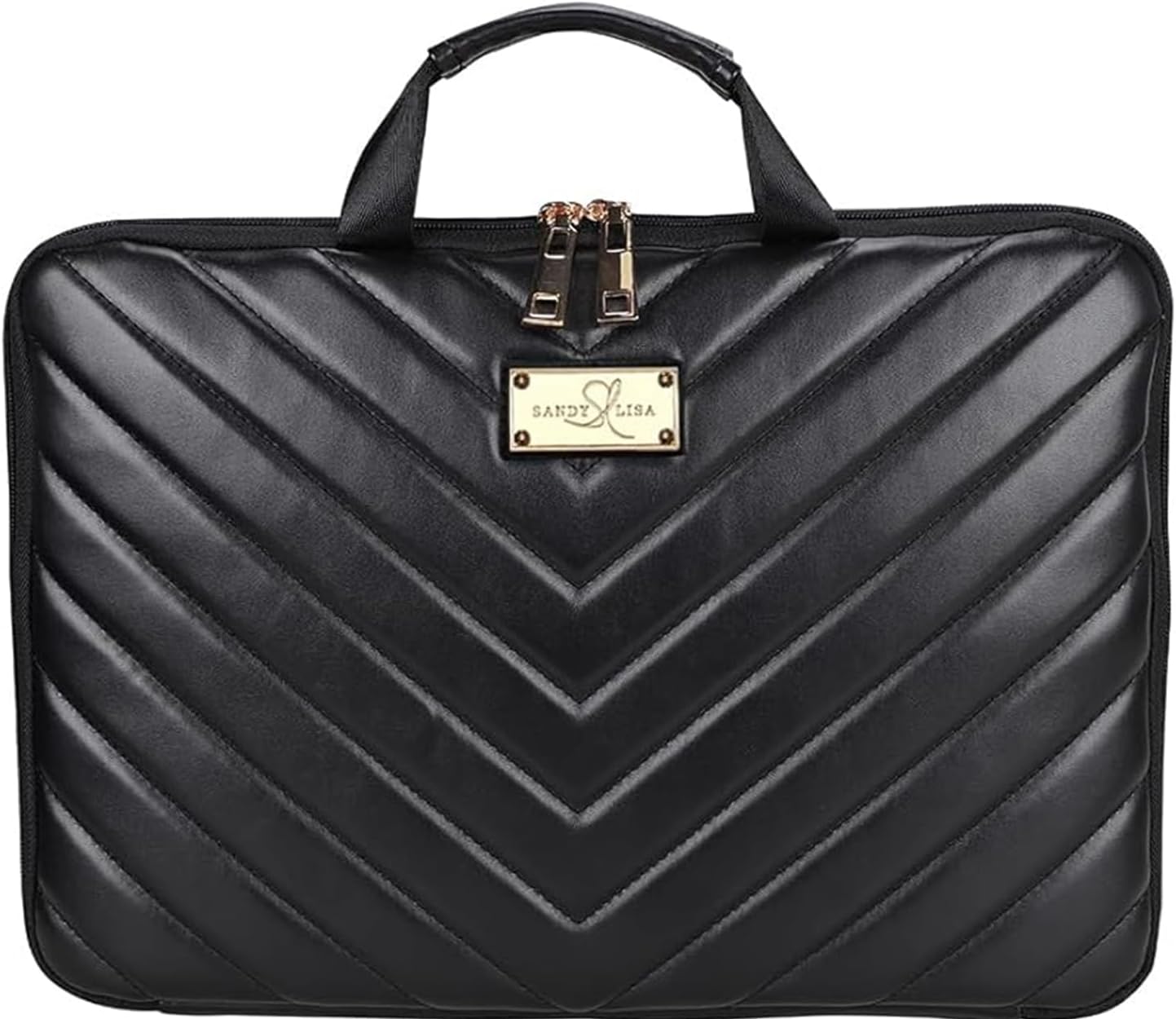 SANDY LISA 14 Inch Laptop Sleeve, Chevron Printed Protective Case with Buttery Soft Anti-Scratch Lining