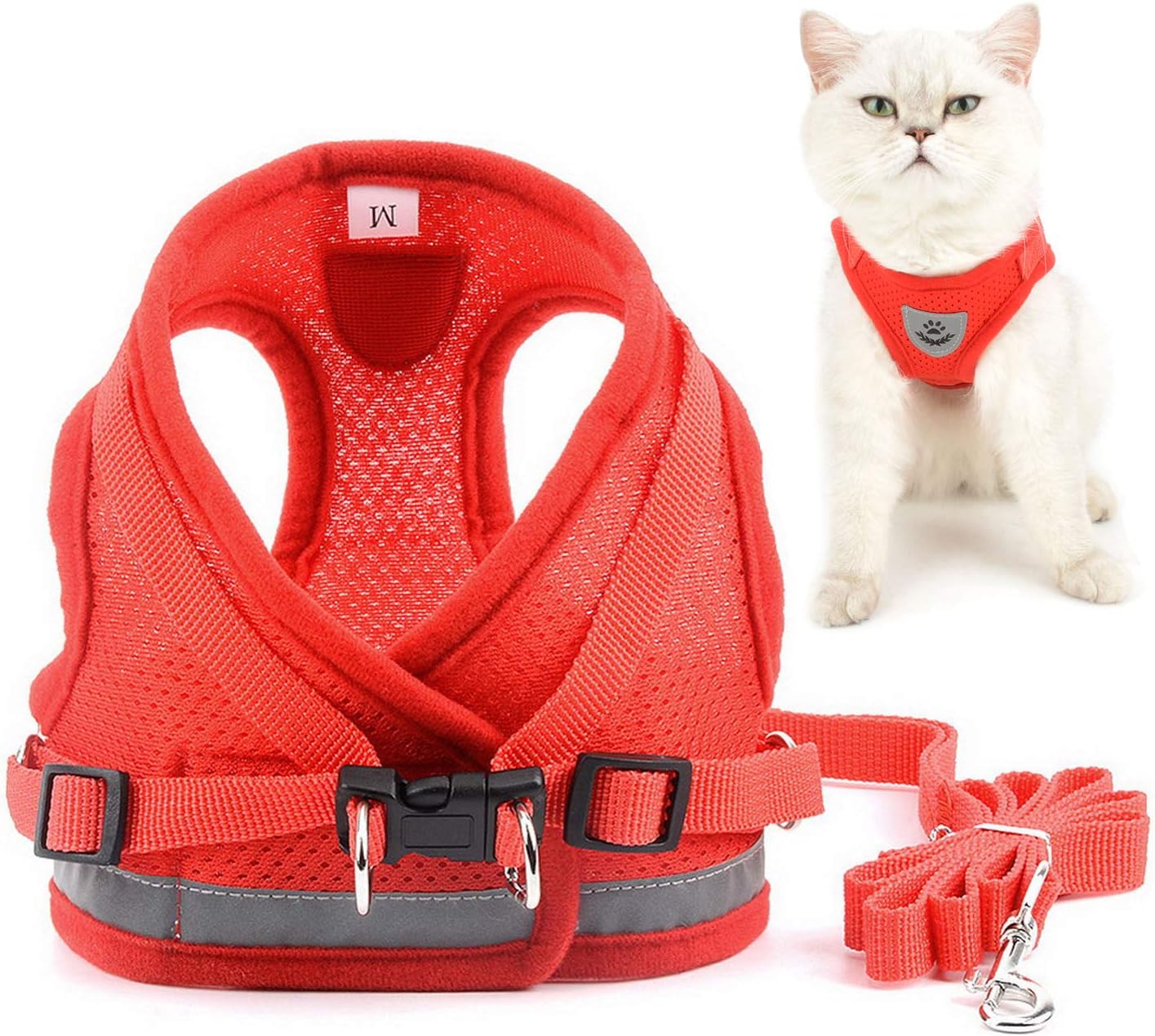 Zunea Escape Proof Cat Harness and Lead Set for Walking, Adjustable