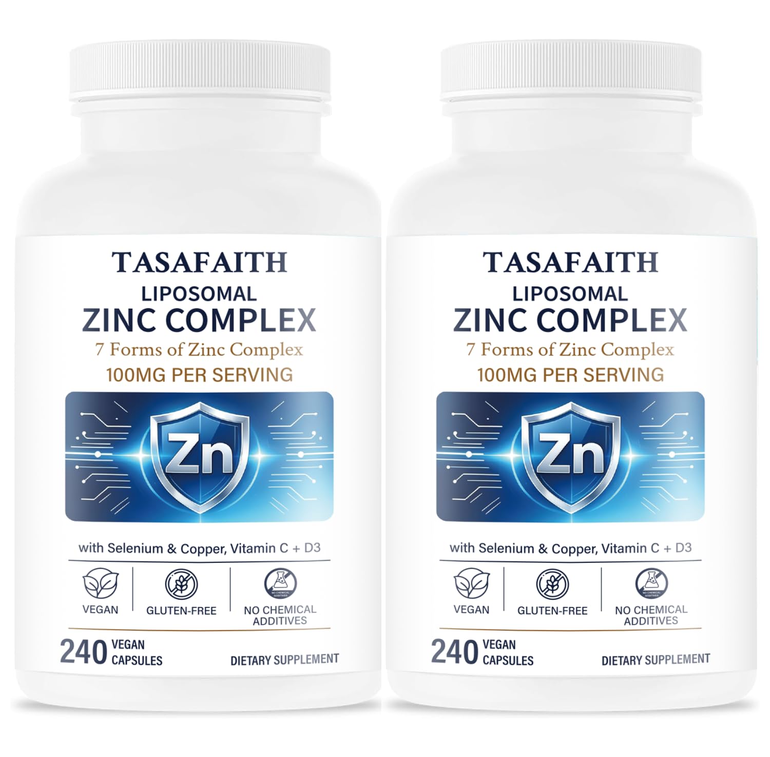 7-Form Zinc Supplement 100mg, Highly Absorbable, 240 Capsules — Amazon image 8