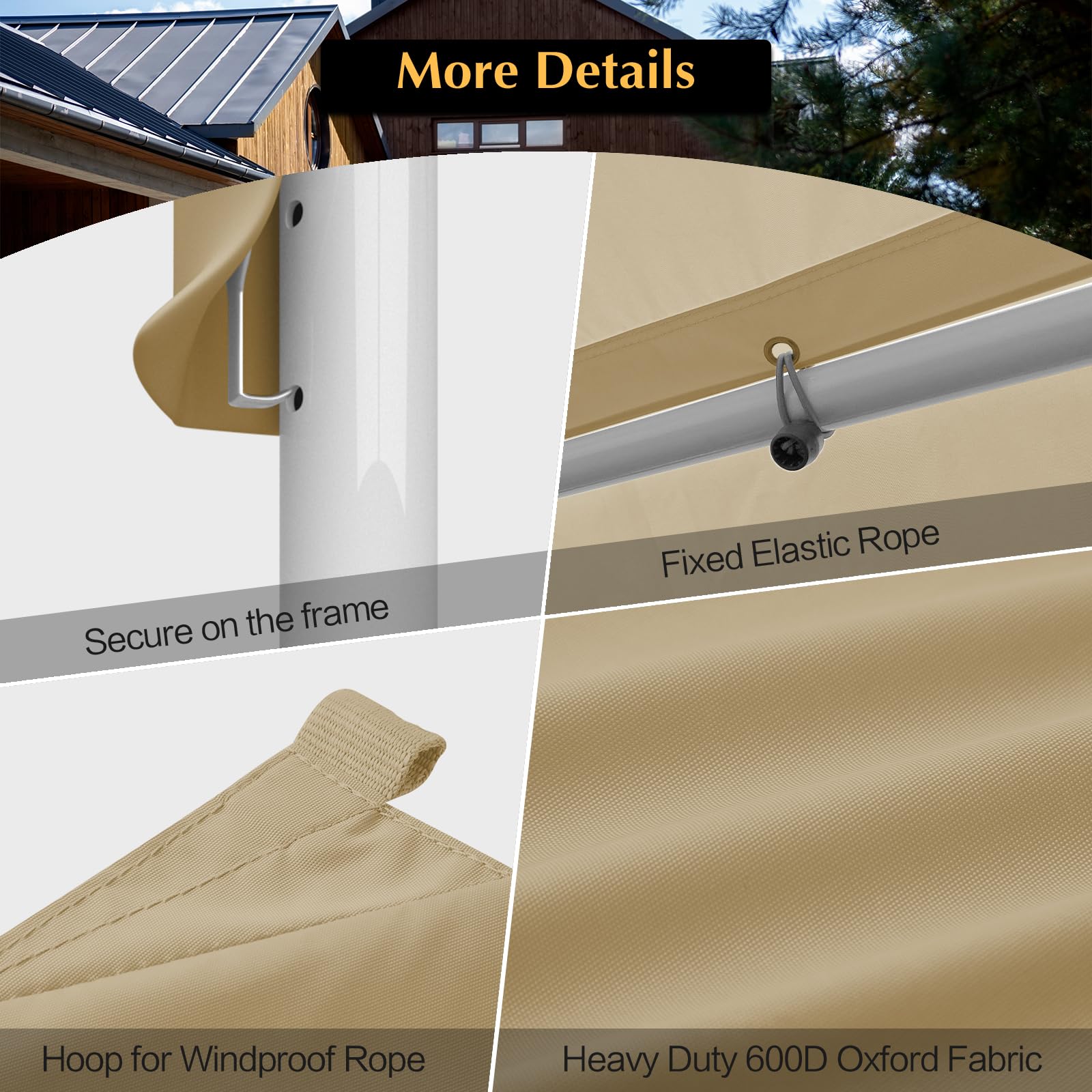 Car Canopy Cover - 10x20 FT Waterproof -4