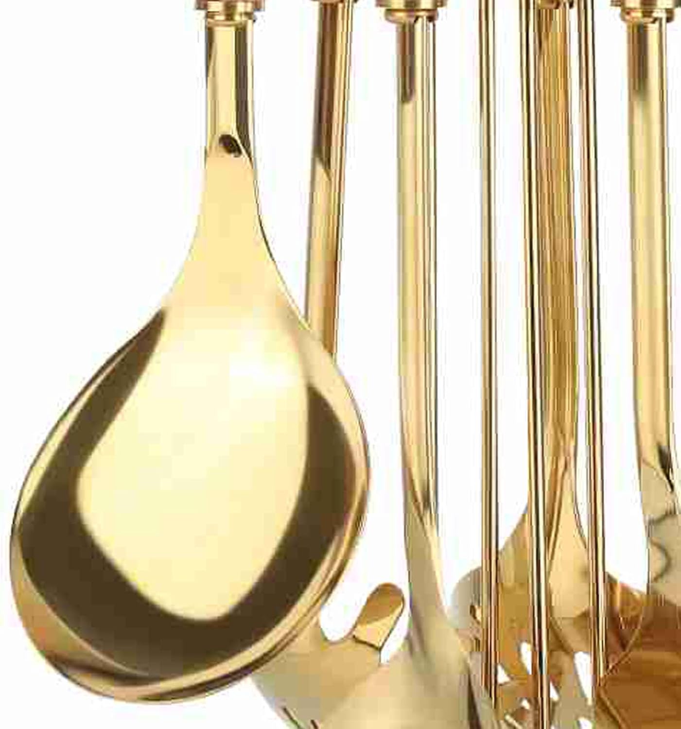 Fafeicy Cooking Utensil Set,Stainless Steel and Ceramic Multifunctional Cooking Kitchen Utensils Holder Set