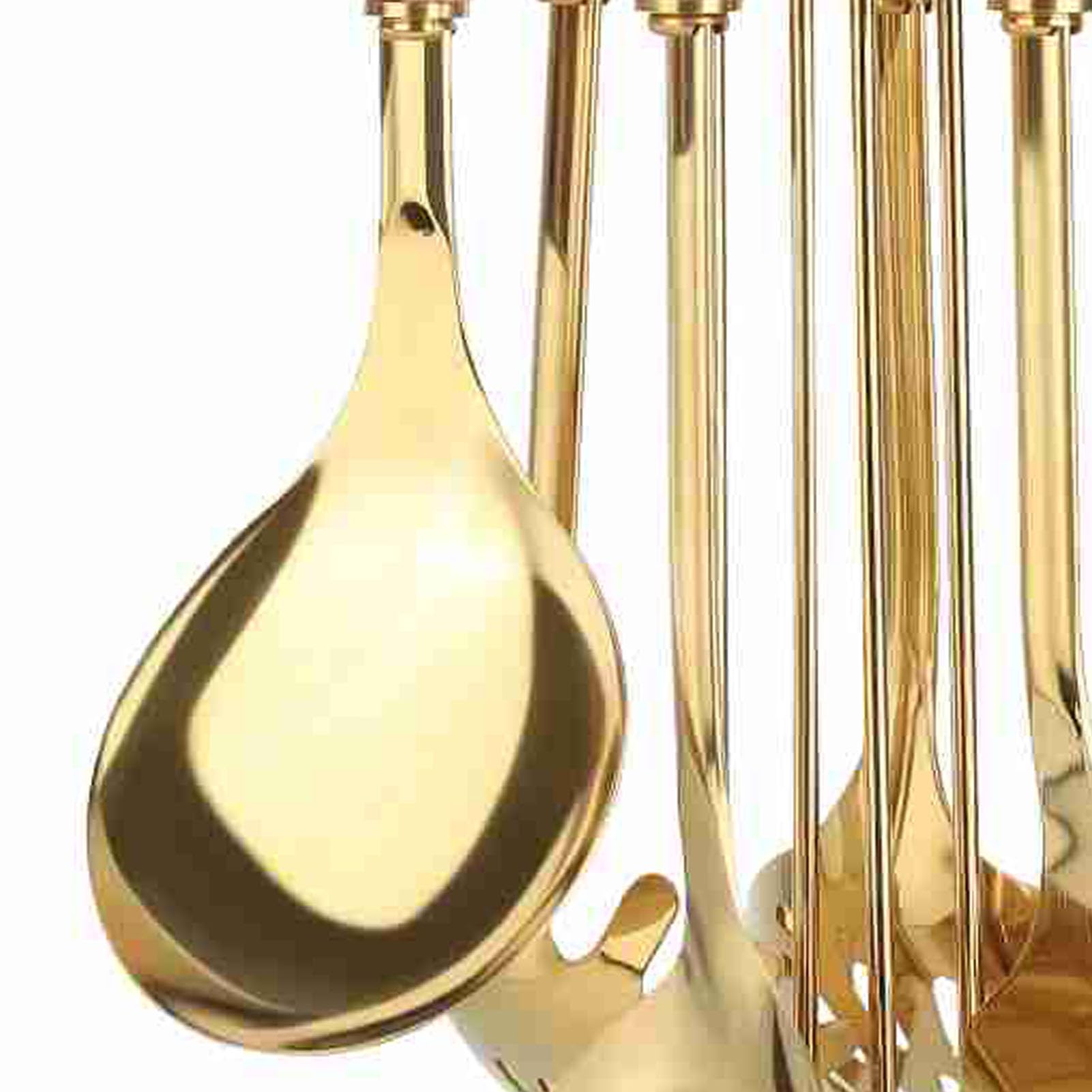 Kochutensilien-Set aus Edelstahl und Keramik, multifunktionales Koch- und Küchenutensilien-Set, Spatelhalter-Set