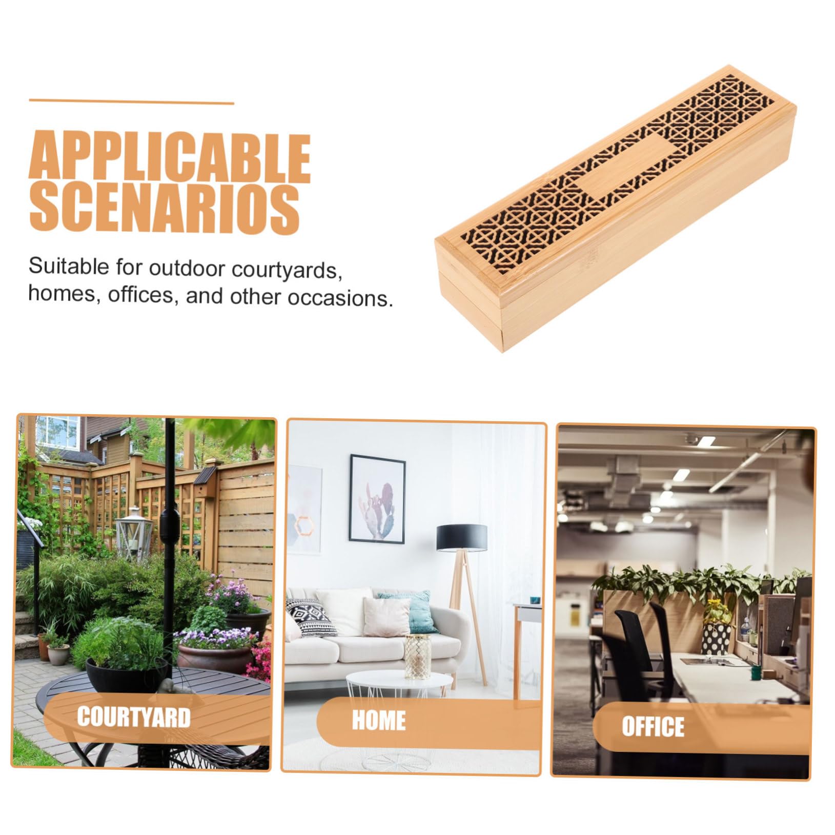 OUNONA 4 Stück Holz Weihrauch Box mit Hohlem Design Wiederverwendbarer Räucherstäbchen Halter für Meditation Yoga und Aromatherapie aus Stabilem für Zuhause und Büro