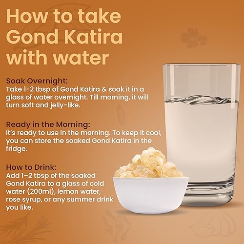 Vista 8 de Gond Katira (Ayurvedic Katira) Organic, goma de mascar india Katira Gond, Gond Katira Pure Organic, goma comestible, totalmente natural, sin sal
