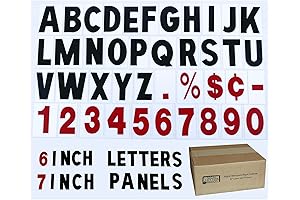 6" Sign Letter Panel: 0.06" Thick, 7" Tall, Black Printed Acrylic