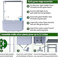 Vista 9 de Kit de sistema de cultivo hidropónico con enrejado, sistema de jardinería hidropónica inteligente con luz LED de crecimiento, kit de cultivo