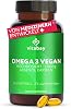 Vitabay Omega 3 Vegan 60 Kapseln mit 1100mg reinem Algenöl mit Vitamin E – hochdosiert - DHA 600mg & 300mg EPA - Laborgeprüft in Deutschland & ohne Zusatzstoffe - Qualität aus der Natur