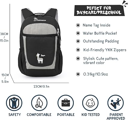 Amzbeauty Kinder-Rucksack Mit Tiermotiv – 38,1 Cm, Für Kindergarten & Schule, Blumenpferd-Design