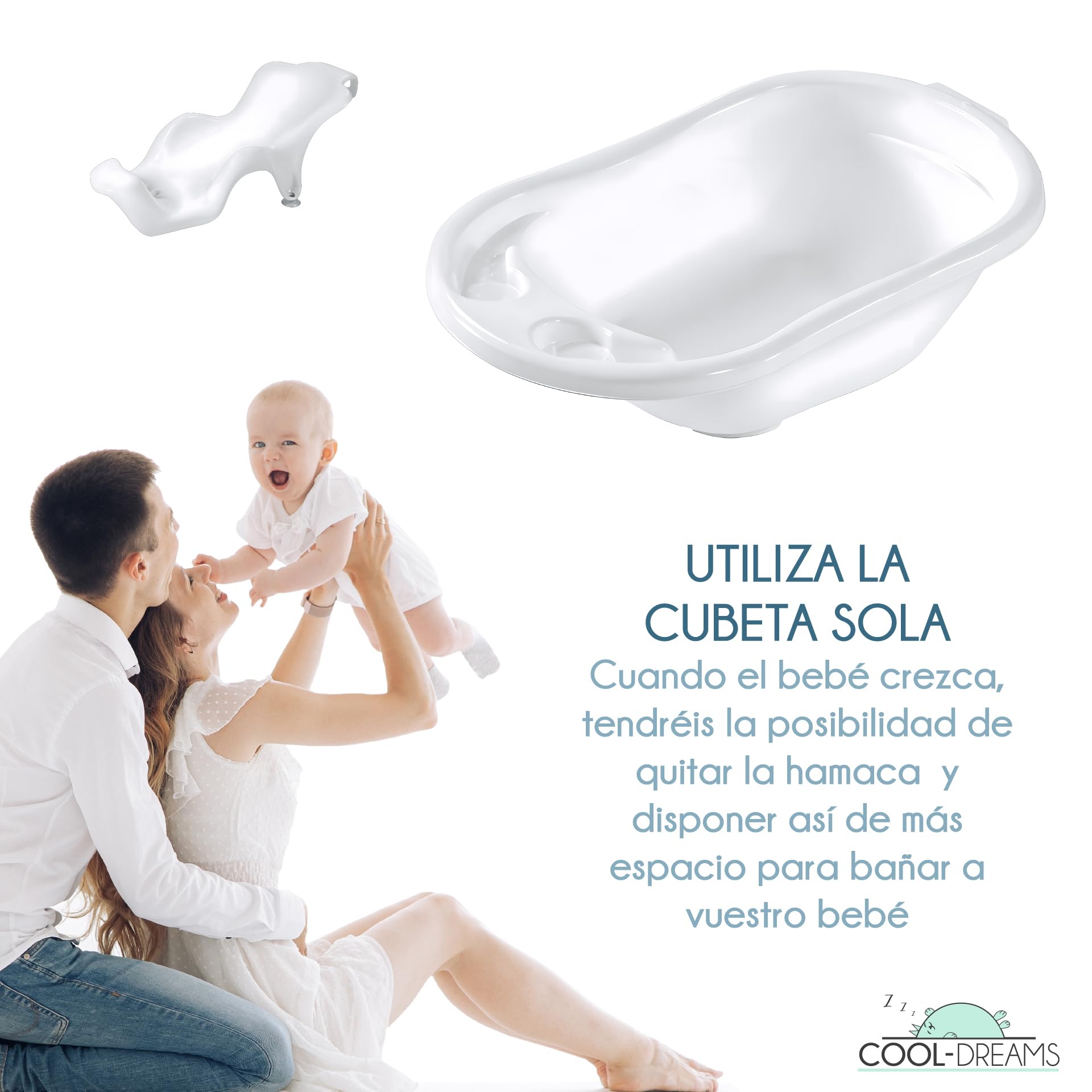 Bañera para bebé recién nacido hamaca ergonómica antideslizante CoolDreams
