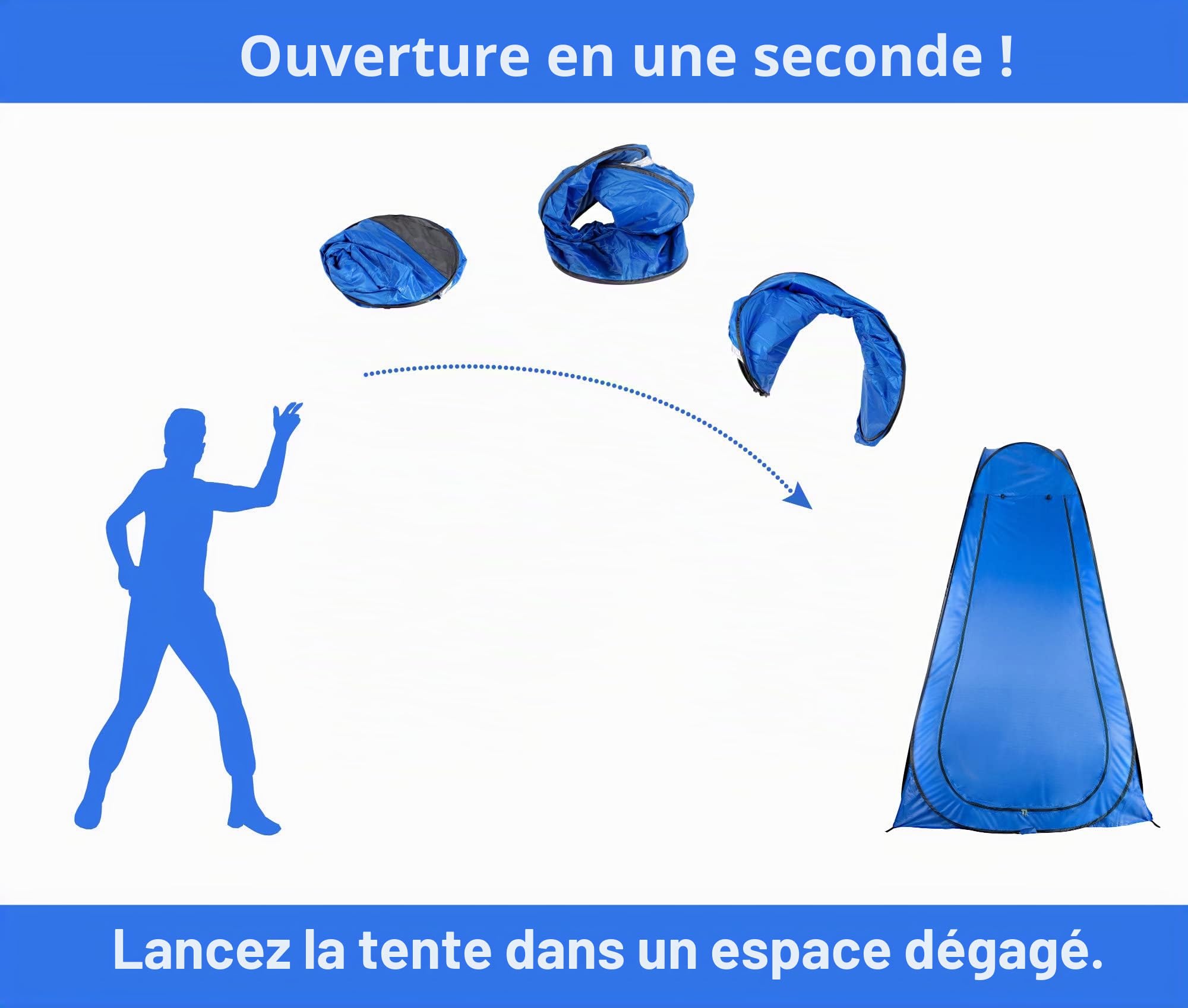 Stagecaptain Quixie Privacy Handwash Set, Toilette, en Plastique Robuste | Toilette d’extérieur démontable, Surface d’assise: 48 x 39 cm, Surface au sol: 64 x 52 cm, Charge maximale: 120 kg, 7 kg