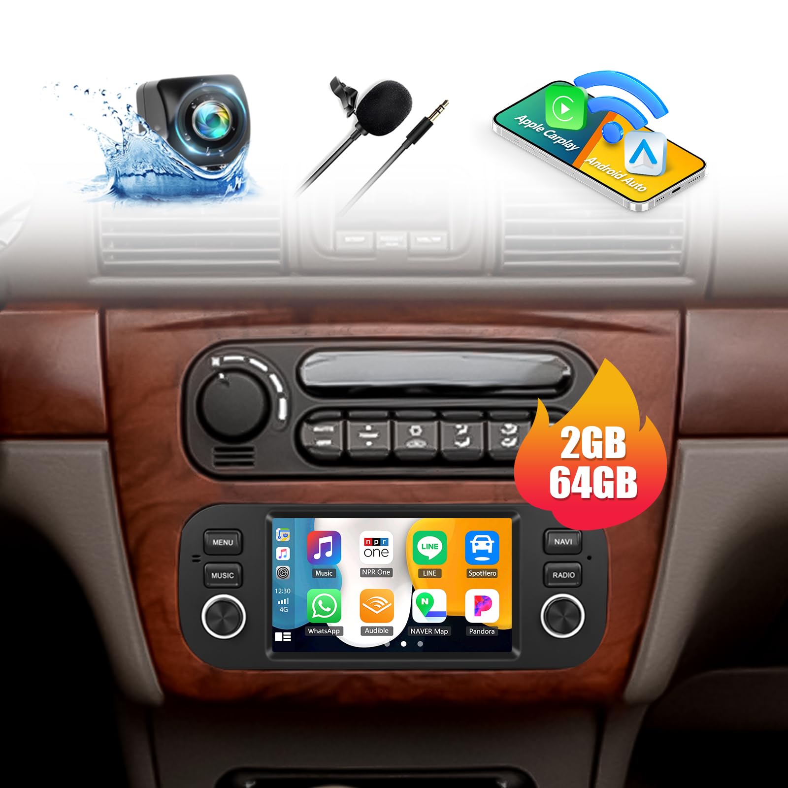 2AY-03 android カーステレオ car stereo Amazon.com: 2G+64G Android 13 Car Stereo for Jeep Wrangler Grand