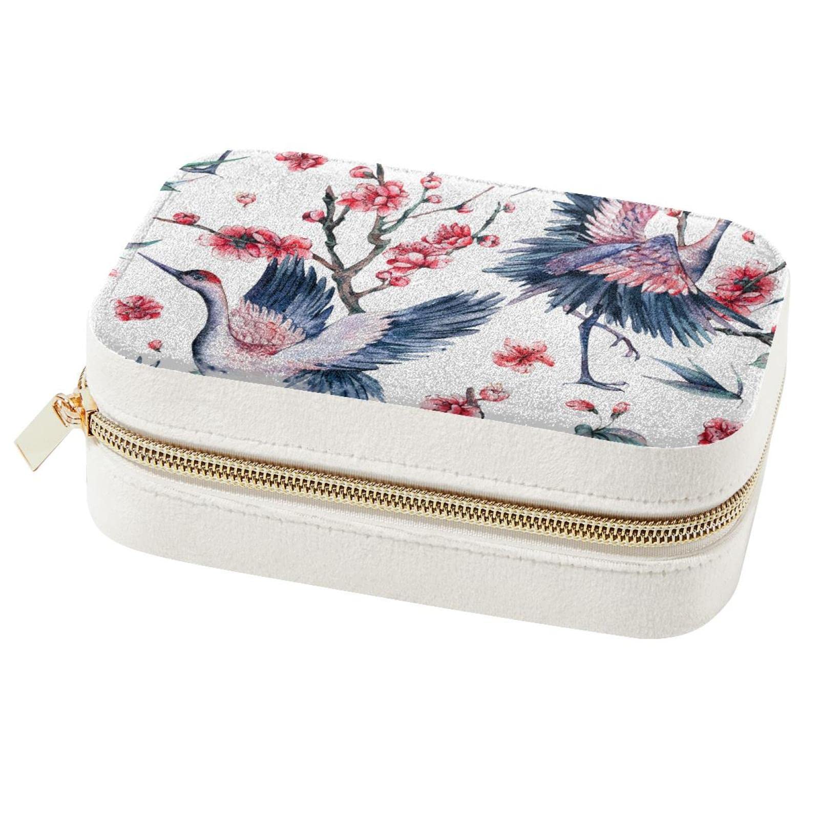 Boîte à bijoux de voyage fleur de prunier, l'accessoire idéal de vos escapades