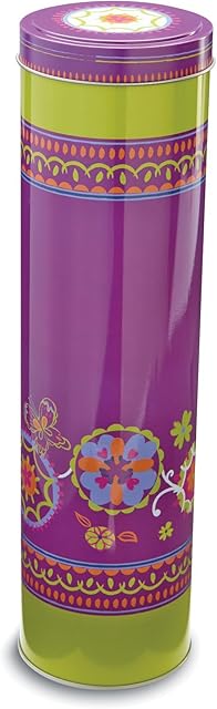 Cooksmart Suzani Pasta Tin, Multi, 8.5x8.5x31.5 cm