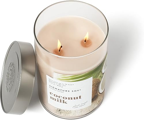 Miniatura 3 de Vela perfumada de soja Signature Soy con tapa de leche de coco, frasco extra grande