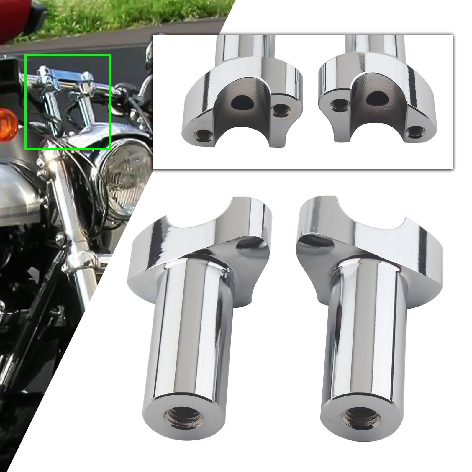 3.5 "akcesoria Motocyklowe Wspornik Kierownicy Motocykl Pasuje Do Harley Davidson Dyna Street Bob Softail Sportster Zacisk Wspornika Kierownicy(Black)