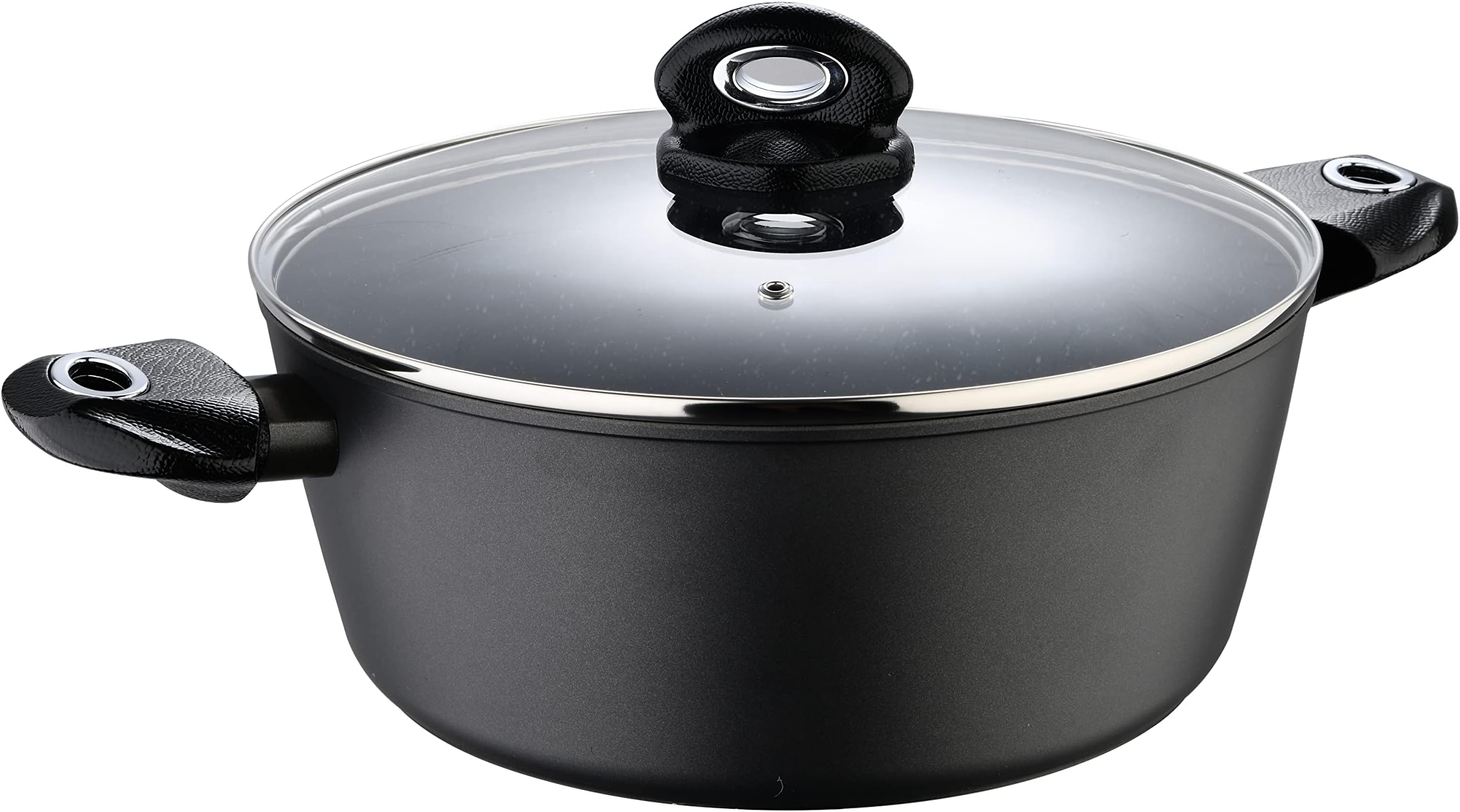 Orion Forged Aluminium Casserole With Lid 30cm, Induction bottom, Marble+ Non-Stick Coating, Grey colour, BG35853GY