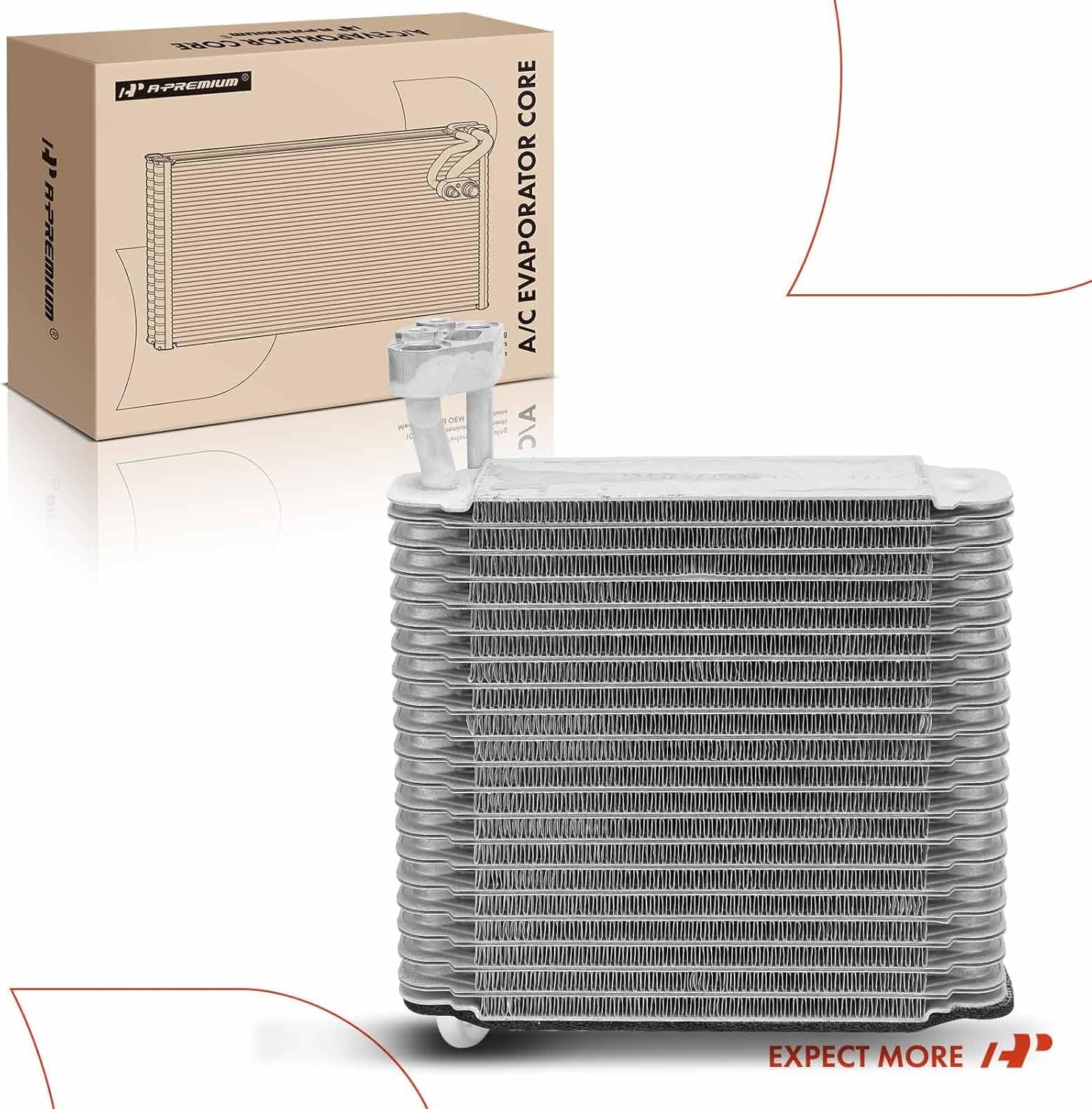 A-Premium A/C Evaporator Core Compatible with Chevrolet Silverado 1500 2500, Tahoe, Suburban, Avalanche & GMC Sierra 3500 HD, Yukon, Yukon XL & Cadillac Escalade, Escalade ESV EXT & Hummer H2