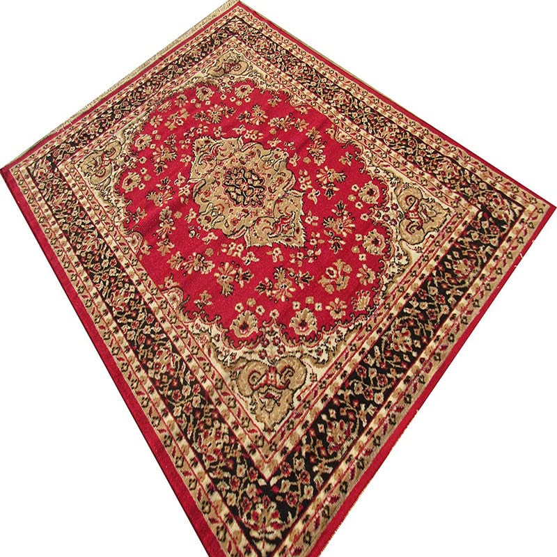 Image of Home Decore Acrylic Carpet for Your Living Room & Drawing Room Aywhere in Your Home (150x210 Red Colour)- 5x7 Feet