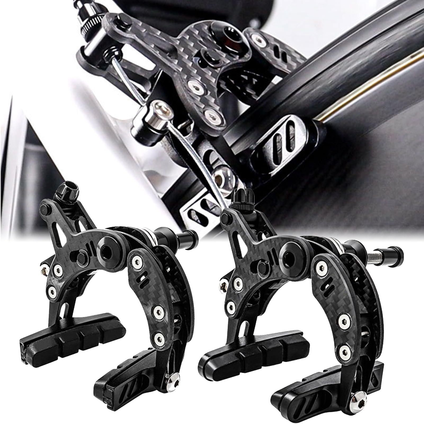新品/超軽量自転車カーボンベースブレーキキャリパー/アルミリムパッド/フロント用 Amazon.co.jp: 自転車ブレーキ、自転車 c タイプブレーキキャリパー
