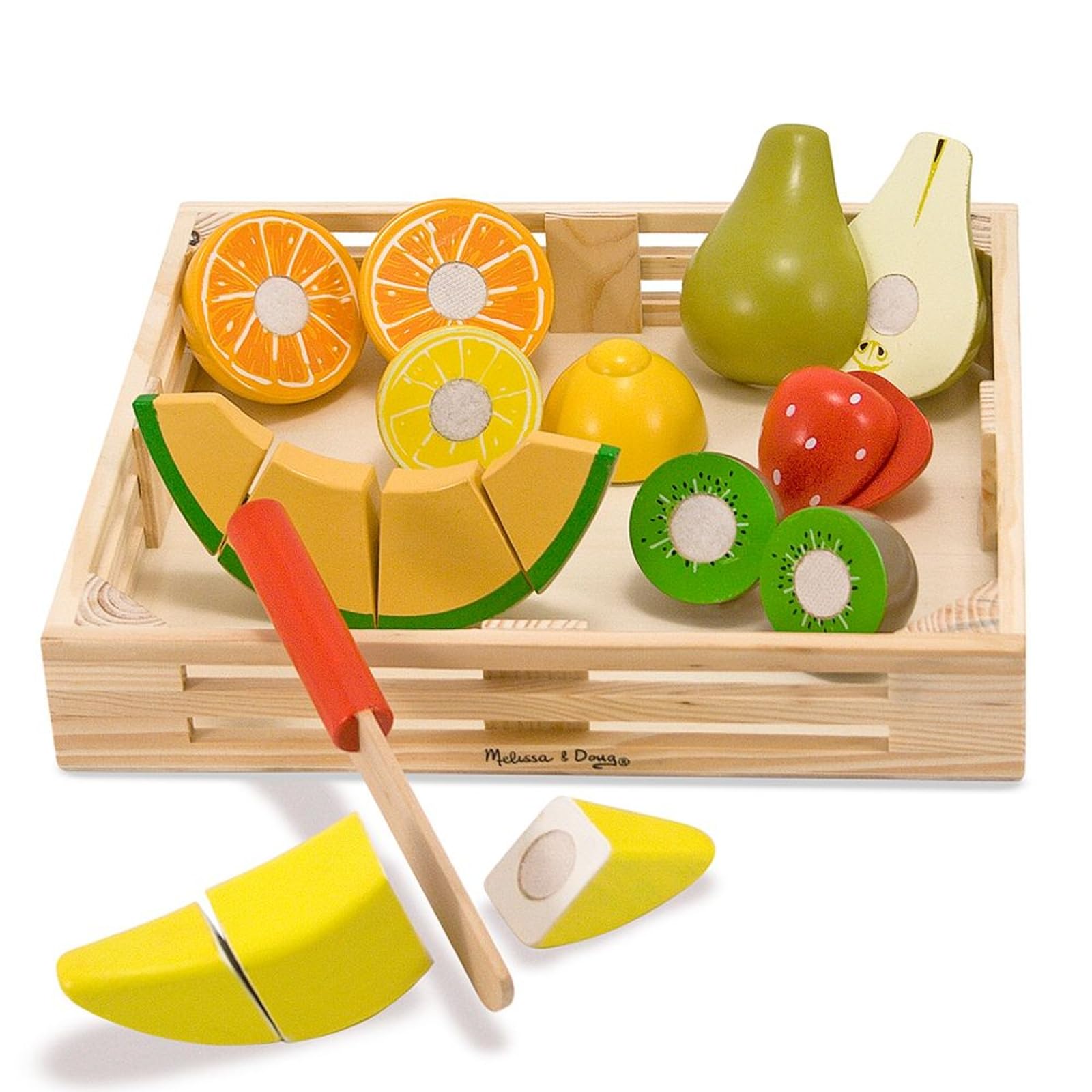 Amazon.com: Cutting Fruit Set (18pcs): Wooden Play Food Set & 1