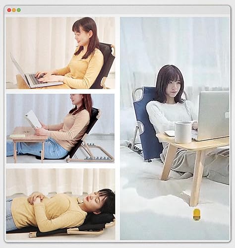 Miniatura 7 de Jarler Silla de cama con soporte para respaldo de cama, respaldo ajustable, asiento de lectura, soporte de 6 grados para sentarse en la playa,