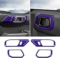 Vista 11 de Cubierta de Manija de Puerta Interior Trim Compatible con Ford Bronco 2021-2025 Accesorios Interiores, Naranja