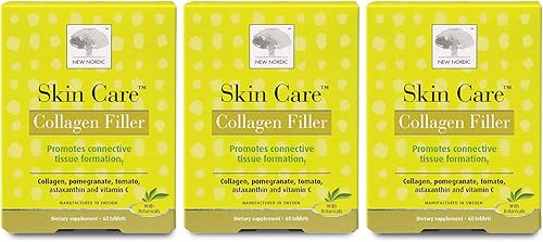 NEW NORDIC Cuidado de la piel Tabletas de relleno de colágeno Colágeno marino con suplemento de vitamina C para un aspecto saludable, piel más NEW NORDIC Cuidado de la piel Tabletas de relleno de colágeno Colágeno marino con suplemento de vitamina C para un aspecto saludable, piel más