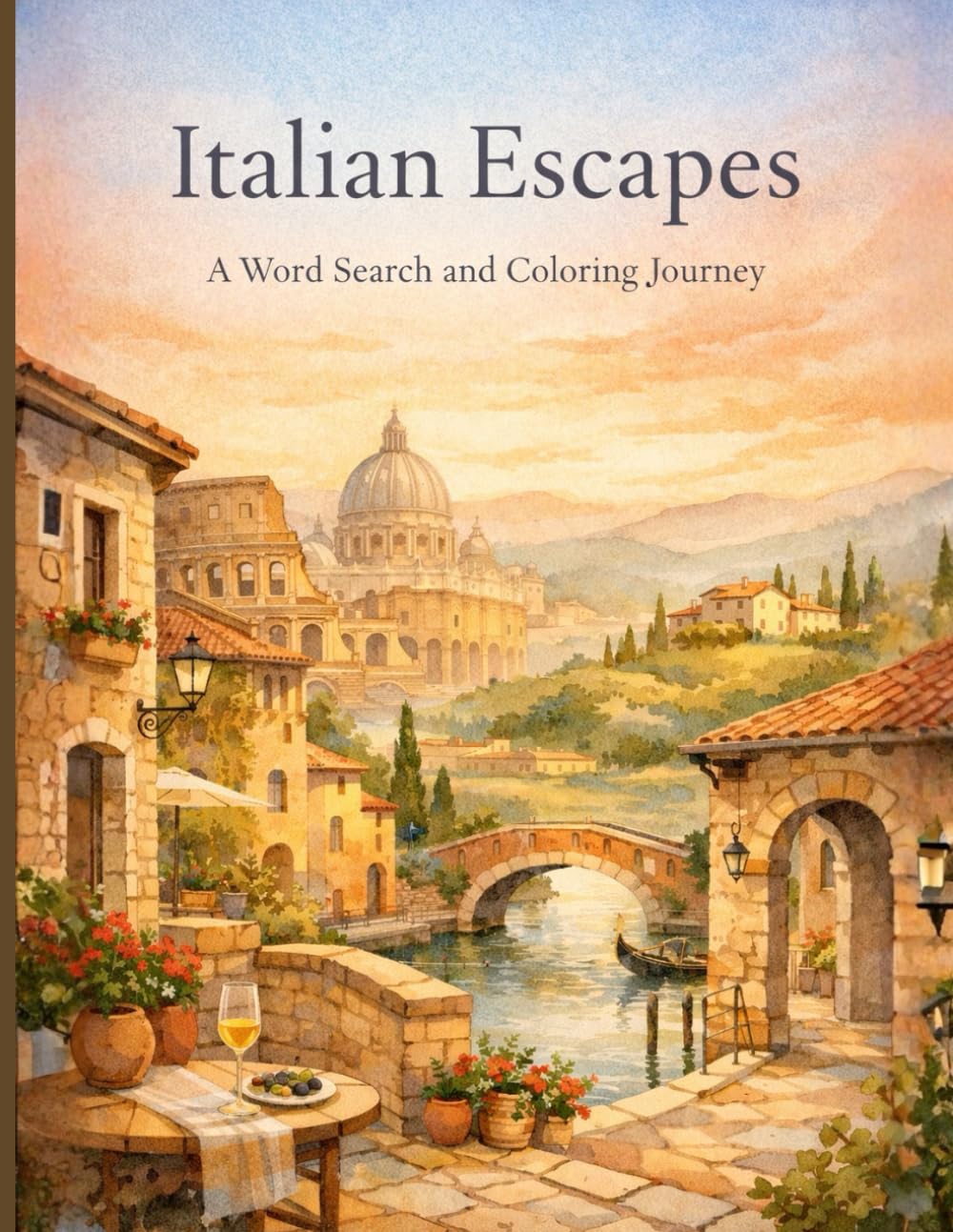 Italian Escapes: A Word Search and Coloring Journey