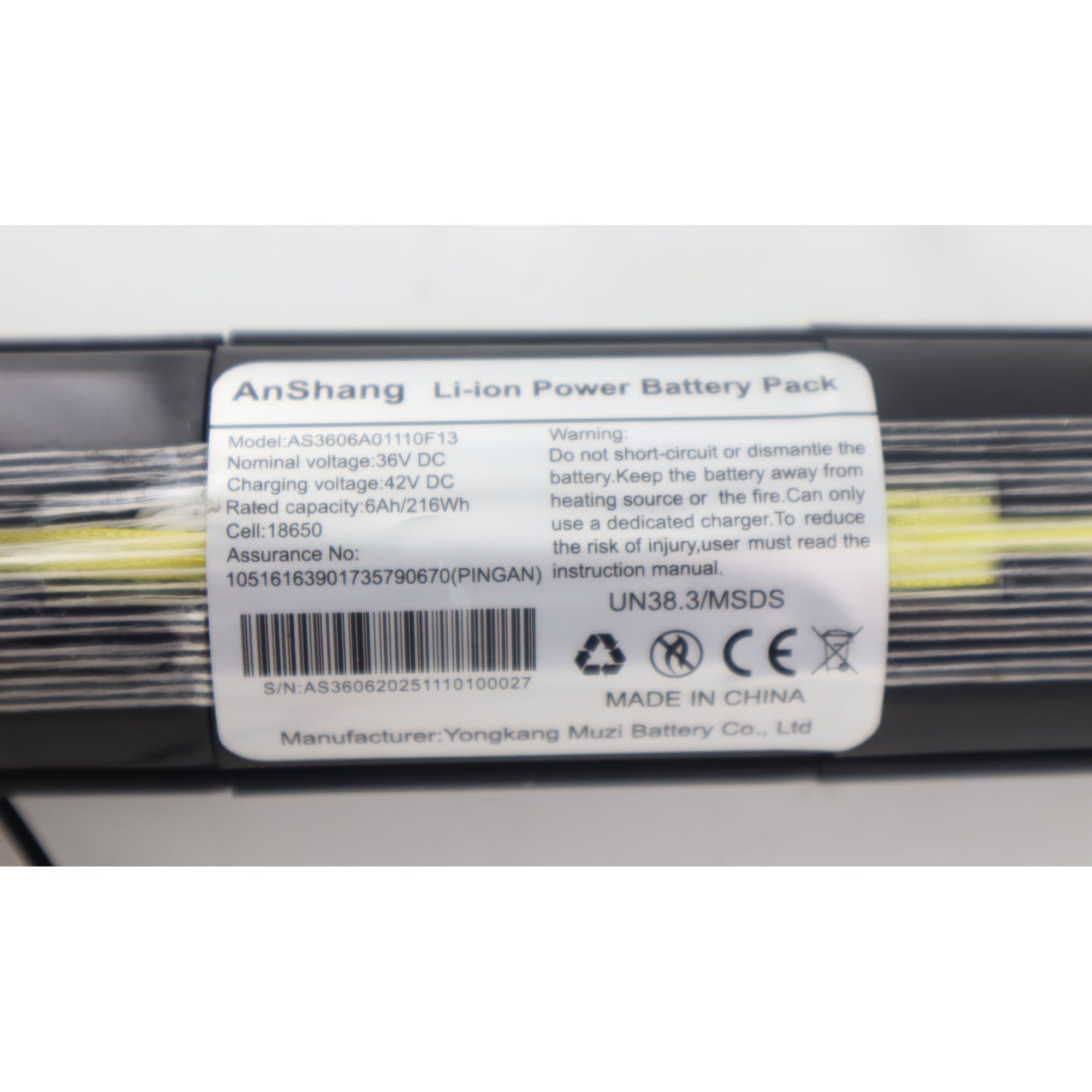 Batterie 36V 6 A 82+/82SBLACK/85+ UrbanGlide – Compatible 85C / 85S – Pièce détachée trottinette électrique originale