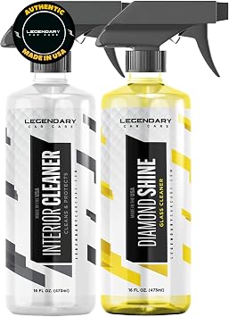 Legendary Car Care Bundle - Interior Cleaner 16oz & Glass Cleaner 16oz