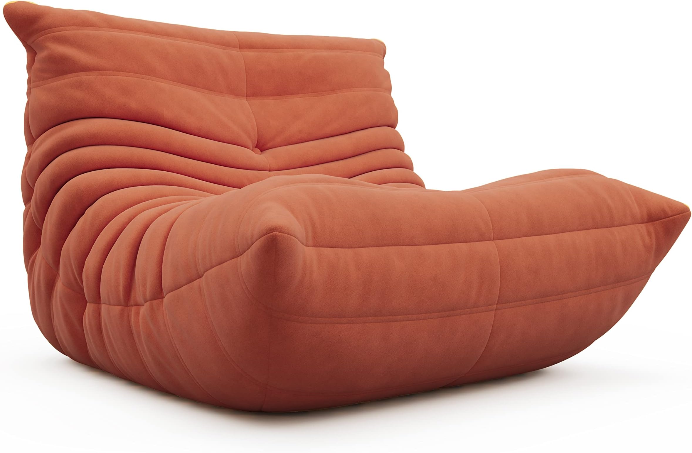 VOMXUF Sofa, Oversized Armless Fireside Chair, Soft Suede Floor Lounge Chair Lazy Sofa Accent Chair for Living Room Bedroom Salon Office
