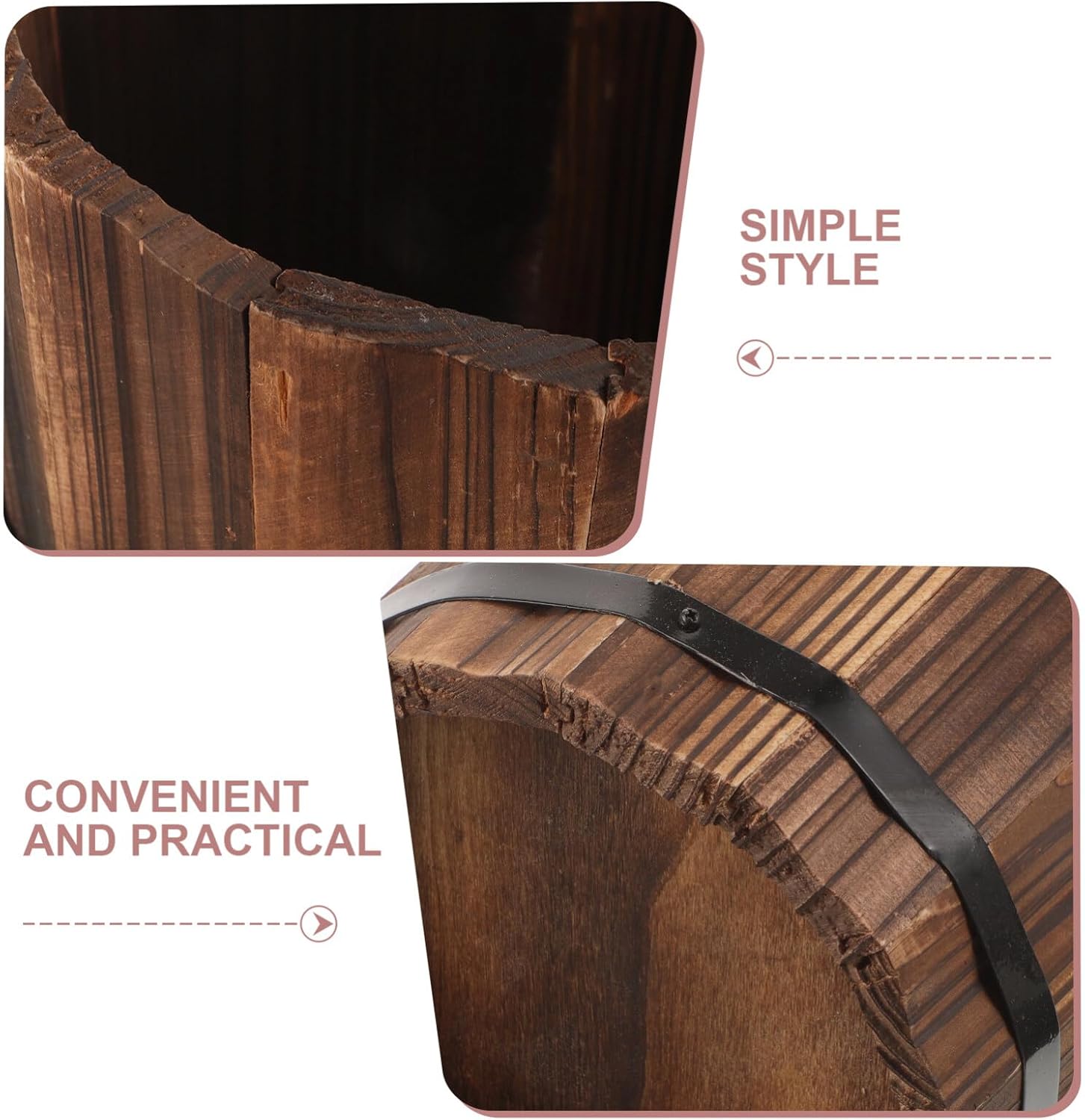 Luxshiny Umbrella Stand Organizer Carbonized Umbrella Holder and Stable Storage Container Canes and Magazines Space-saving Entryway