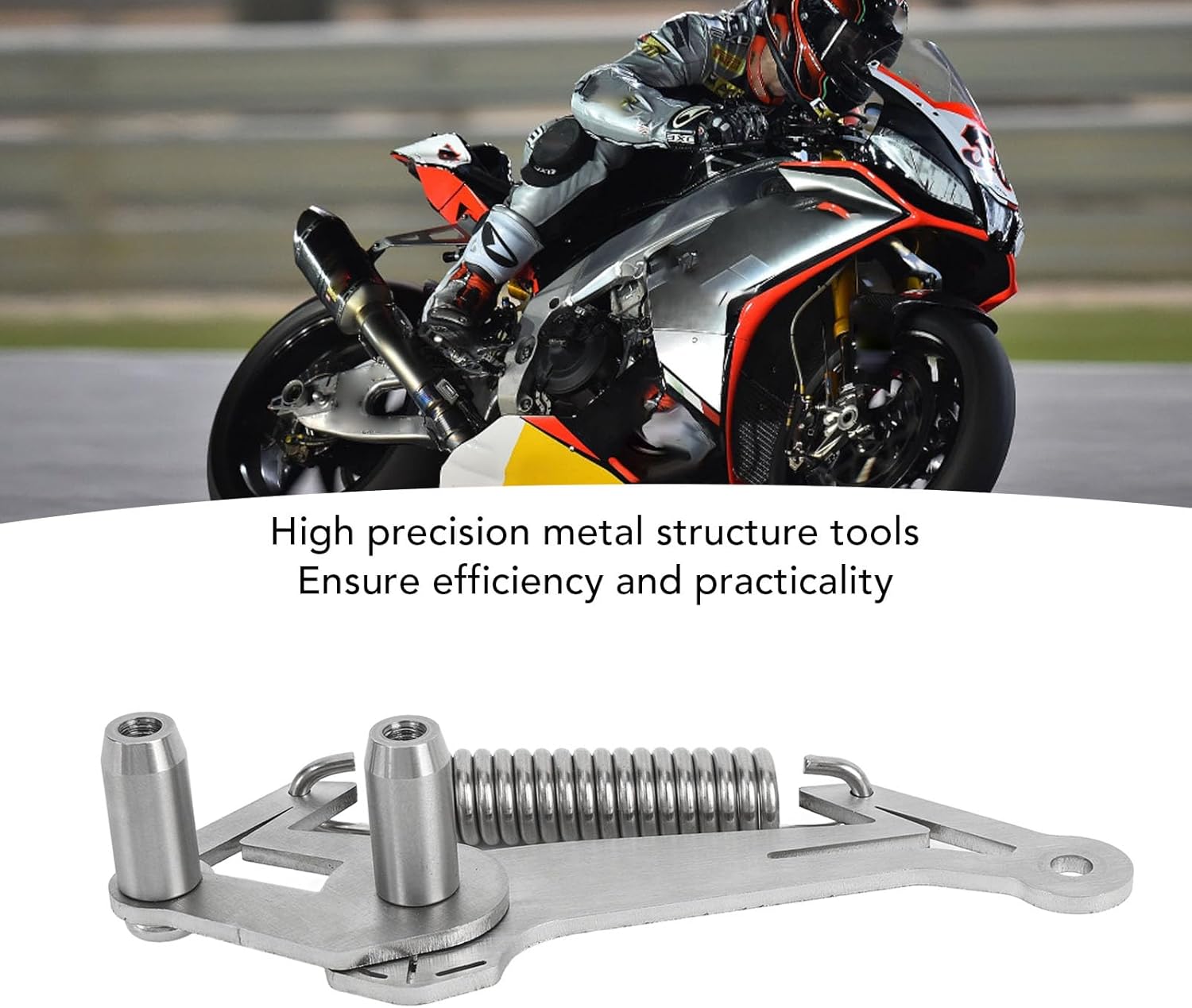 Motorcycle Chain Slack Adjuster Tool, Efficient Chain Tension Adjustment Setter Tool for All Motorcycles, Metal, Precise Indicator for Safe Riding