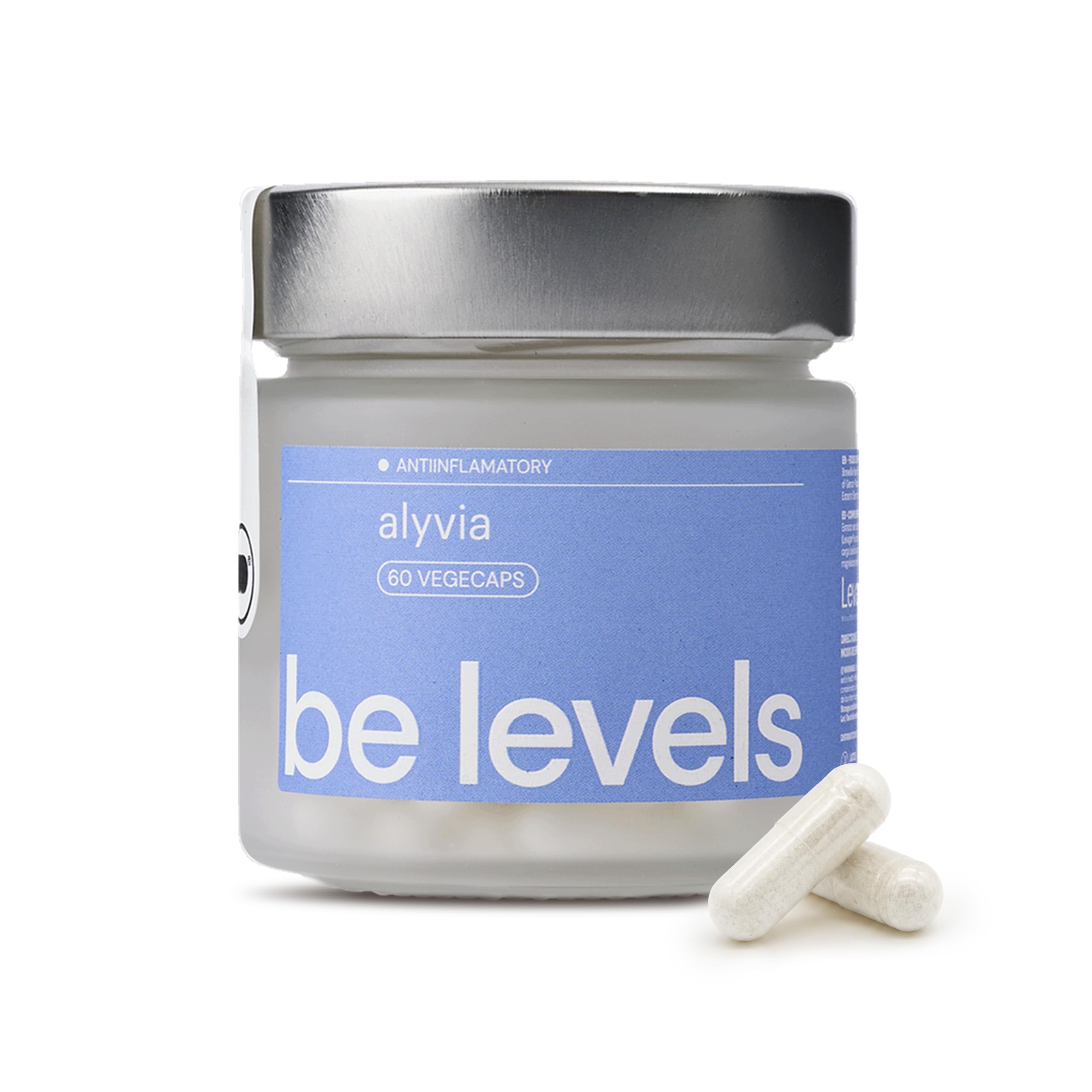 PEA y Boswellia Serrata + Extracto de Bambú Suplemento Articulaciones y Antiinflamatorio Natural Apoyo Dolor Articular Muscular e Inflamación Movilidad Bienestar Articular 60 Cápsulas Alyvia be levels