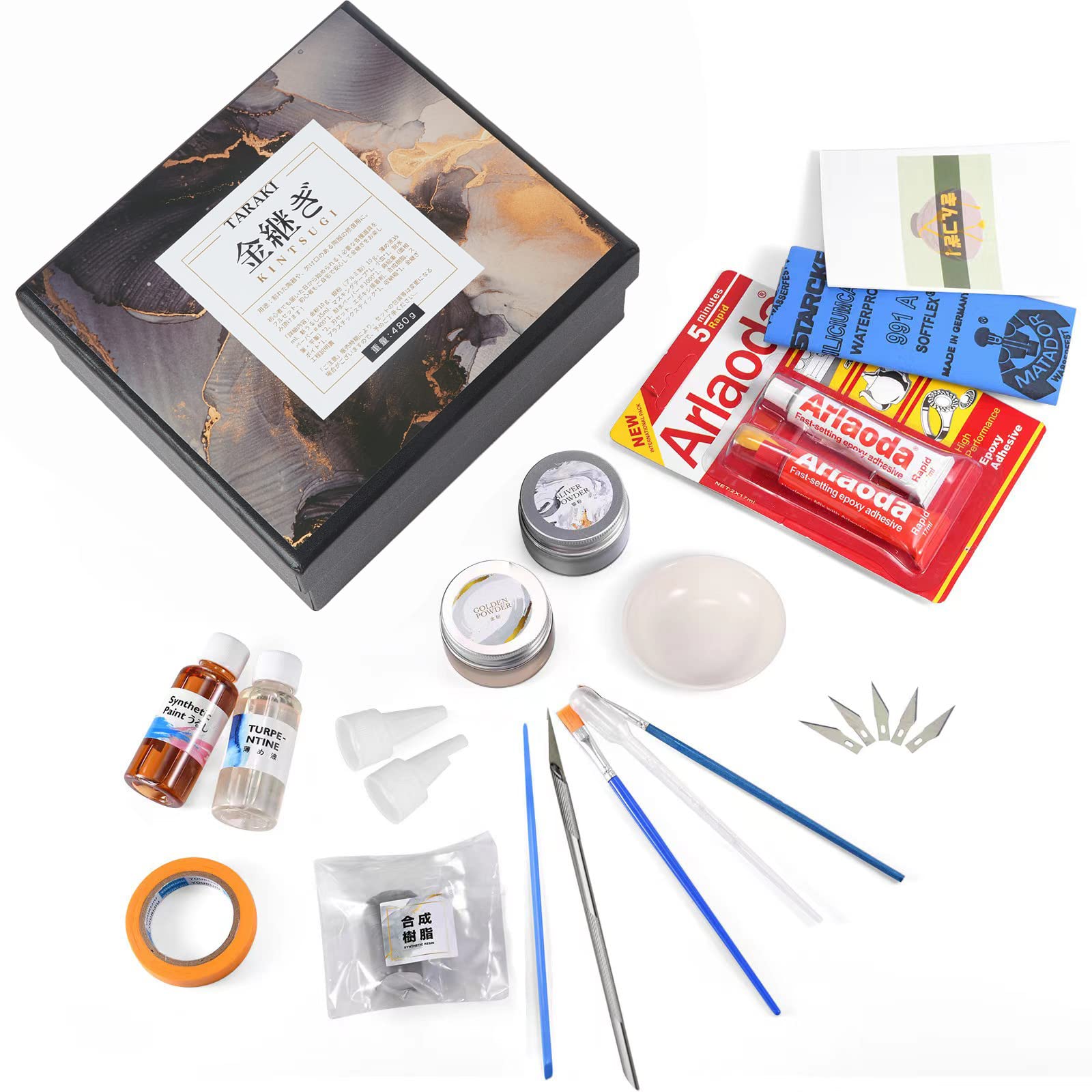 Kintsugi Starter Kit, 19 Pieces