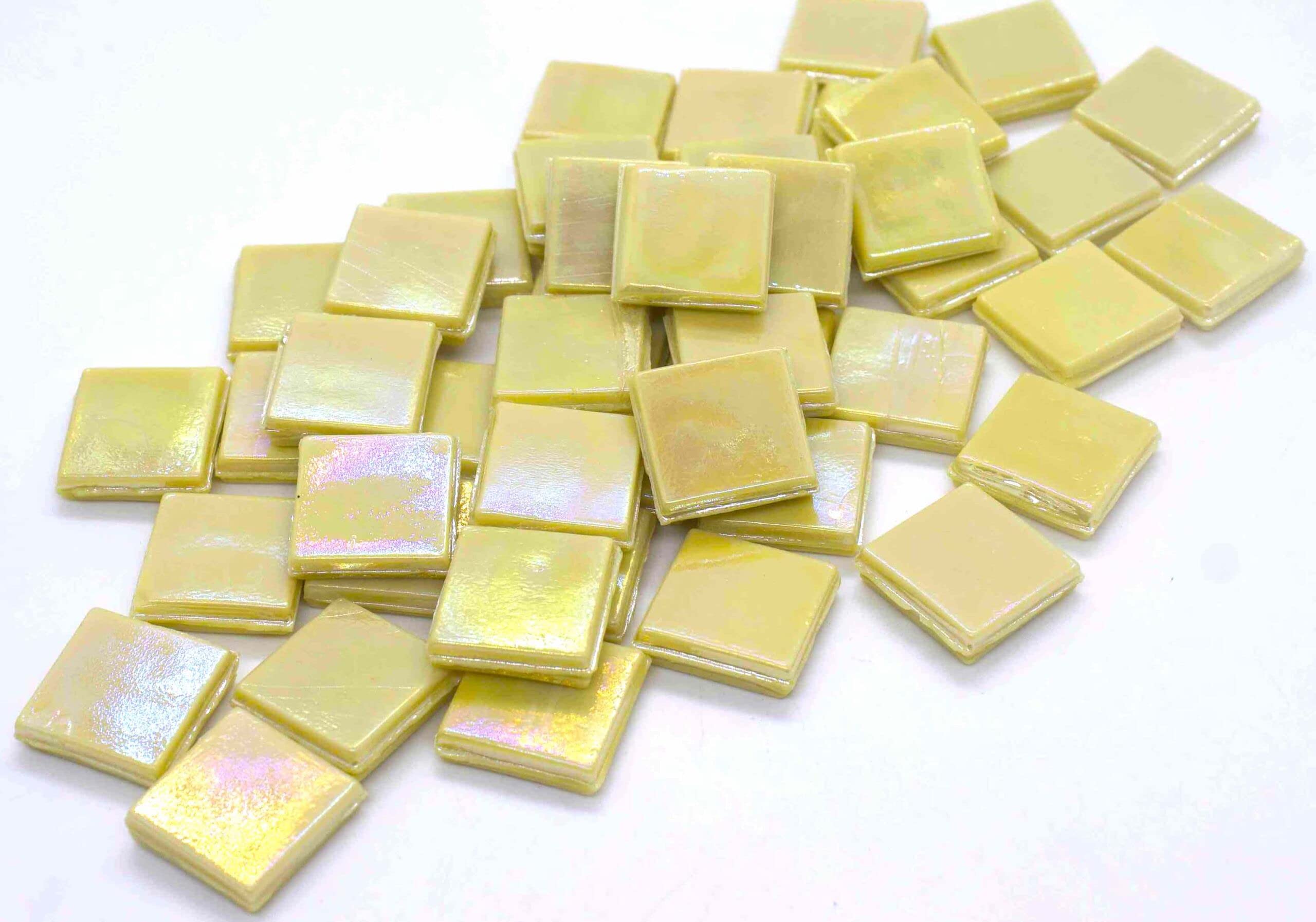 Coral Butterscotch HK053 Glass Mosaic 15x15mm tiles 100 gm pack-image-36