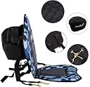 PenBan Universal Deluxe Kayak Seat Cushion with Storage Bag for Kayak,Padded Boat,SUP,Canoe,Fishing Boat,Seats with 4 Adjustable Straps(2 Pack Blue) gallery image
