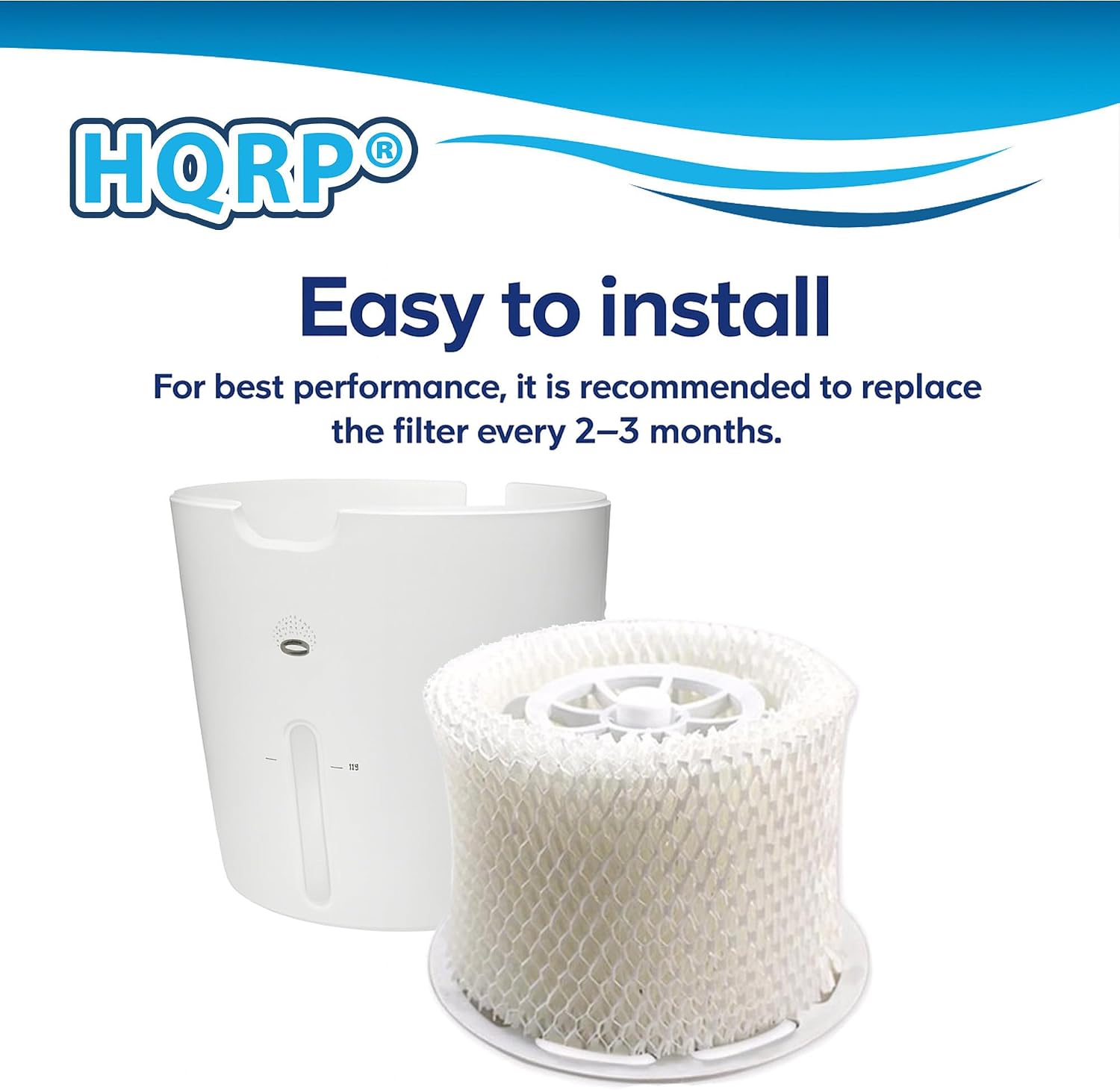 HQRP 2-Pack HU4102 Wick Filter Compatible with Philips 2000 Series, HU4801, HU4802, HU4803, HU4811, HU4813, HU4814, HU4816, HU4801/01, HU4802/01, HU4803/01, HU4811/10, HU4813/10 Humidifiers, White