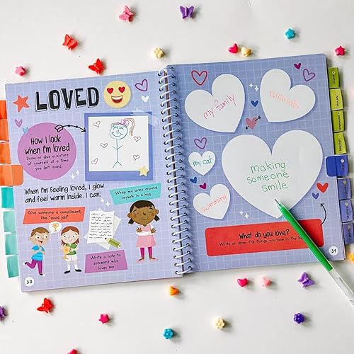 Miniatura 7 de hand2mind Revista tus sentimientos, diario de atención plena con una rueda de sentimientos, libros de mentalidad de crecimiento para niños, libro de