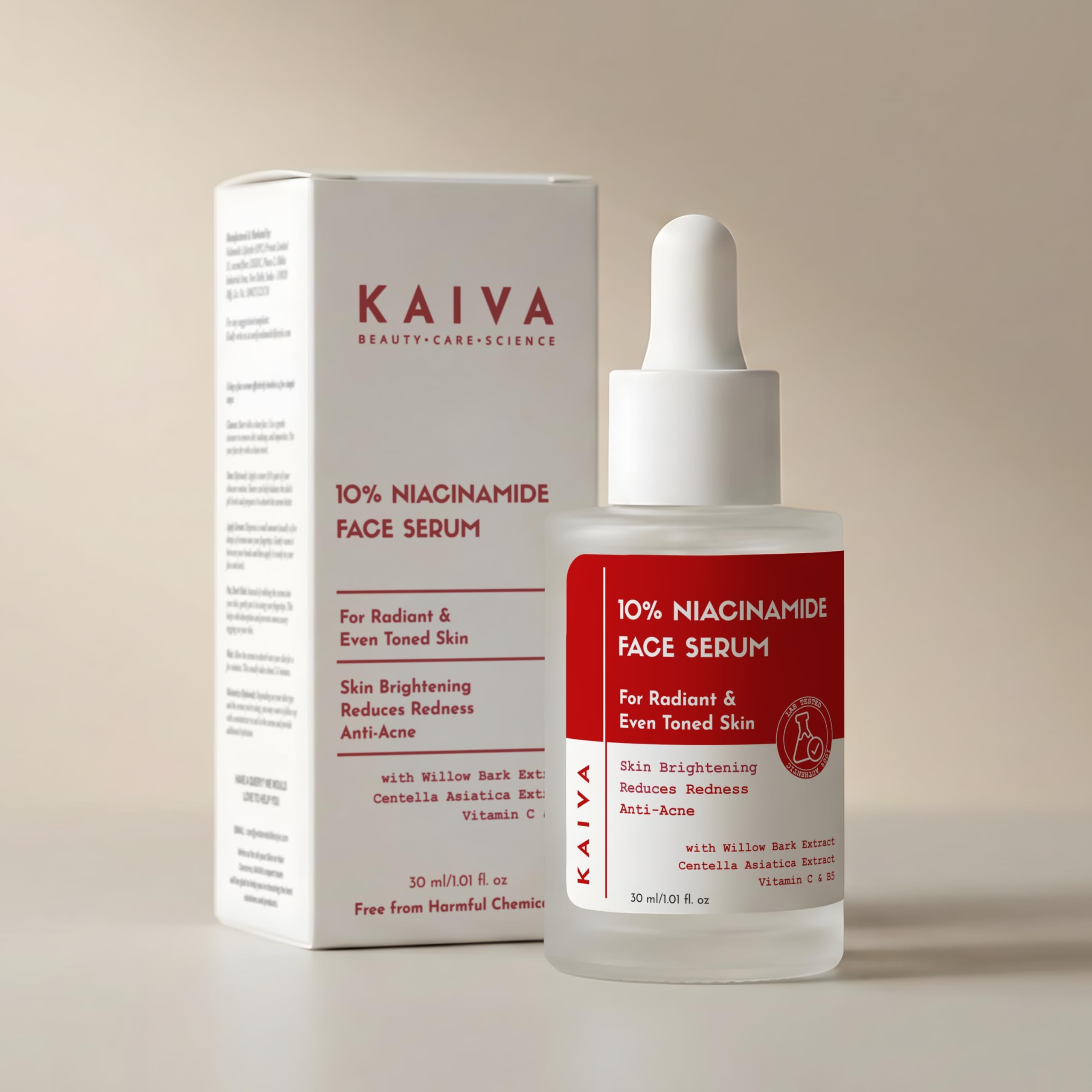 10% Niacinamide serum for oily skin with Hyaluronic Acid & Vitamin C, For Dry skin Acne Marks Reduction and serum for Dark spots Vitamin C face serum for women and men For All Skin Types - 30 ml